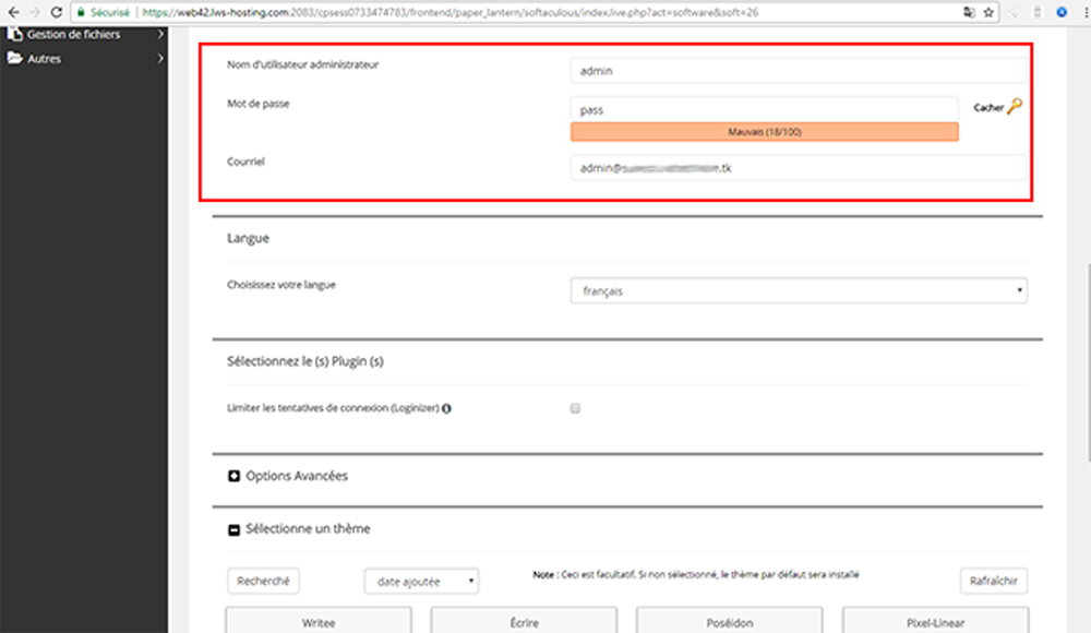 Comment installer Wordpress (CMS) depuis cPanel ?