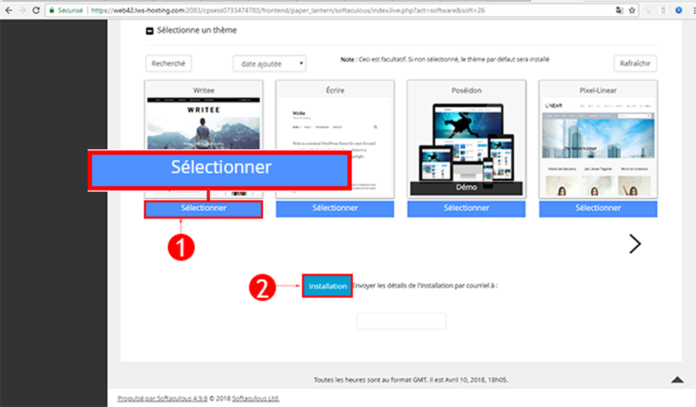 Comment installer Wordpress (CMS) depuis cPanel ?