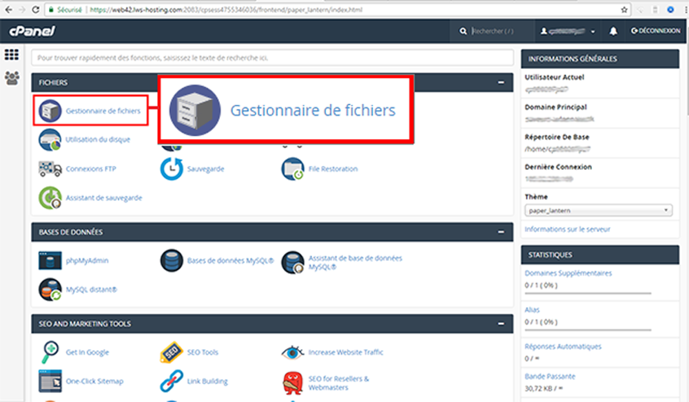 Comment utiliser le gestionnaire de fichiers dans cPanel ?