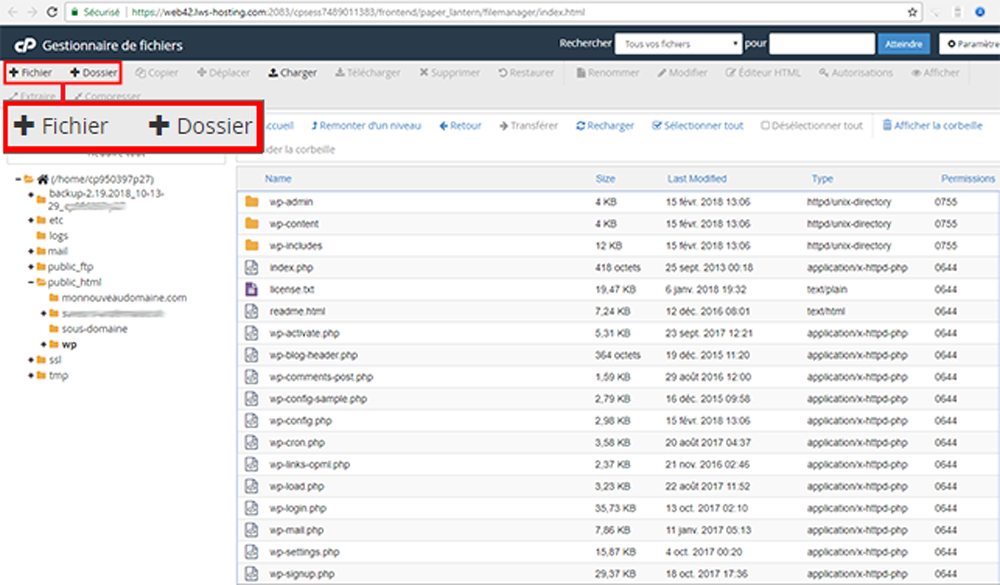Comment utiliser le gestionnaire de fichiers dans cPanel ?