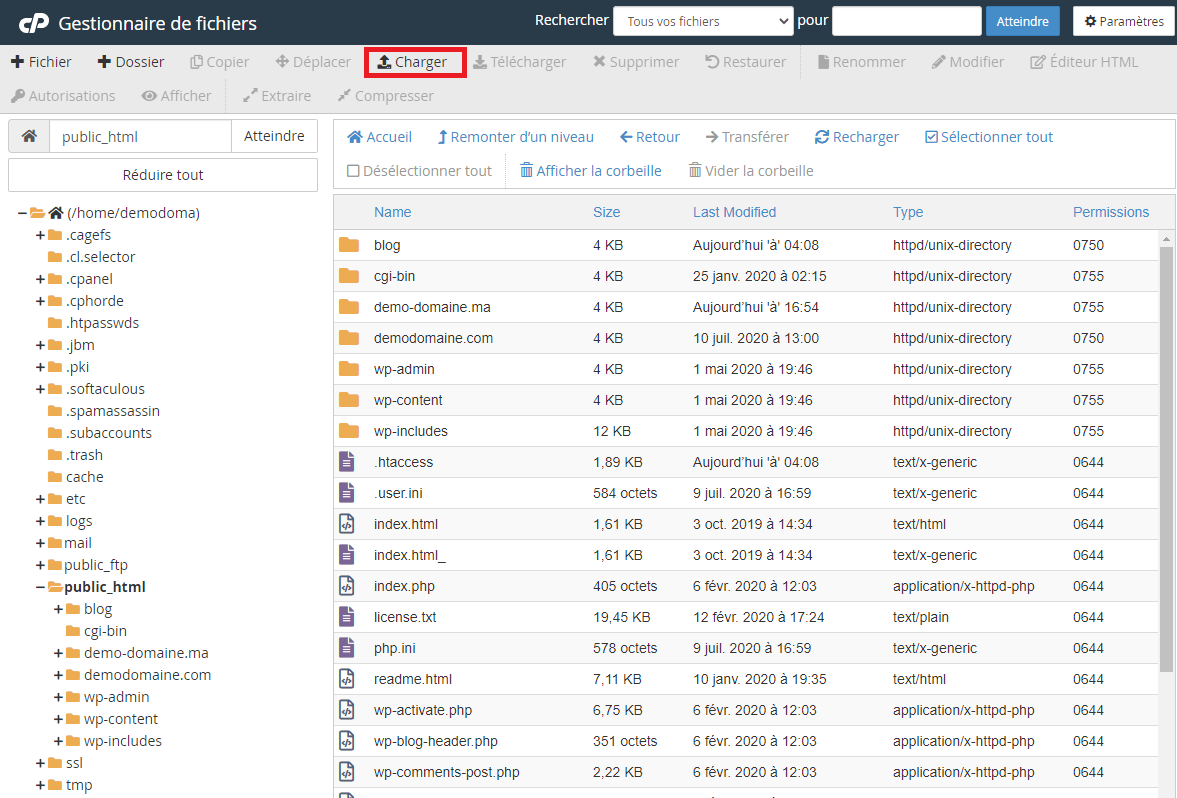 Comment ajouter des fichiers sur mon espace d’hébergement web sur cPanel?