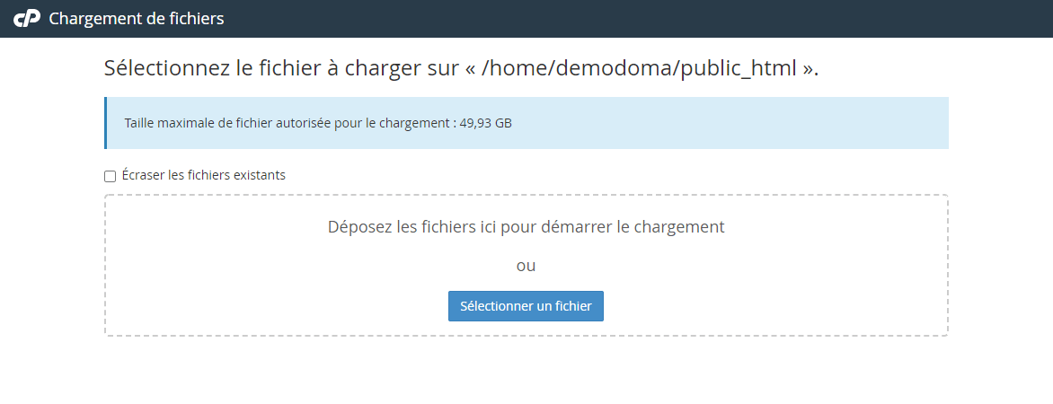 Comment ajouter des fichiers sur mon espace d’hébergement web sur cPanel?
